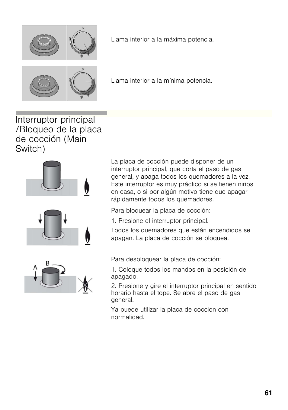 Bosch PRP626B70E Gas-Kochstelle Glaskeramik 60 cm User Manual | Page 60 / 118