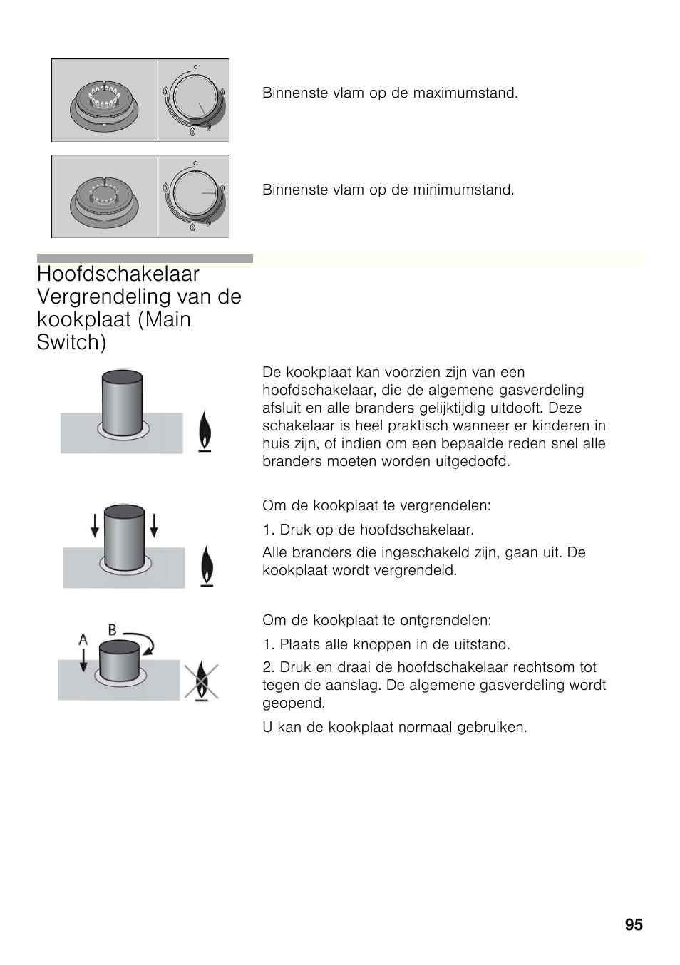 Bosch PRP626B70E Gas-Kochstelle Glaskeramik 60 cm User Manual | Page 94 / 118