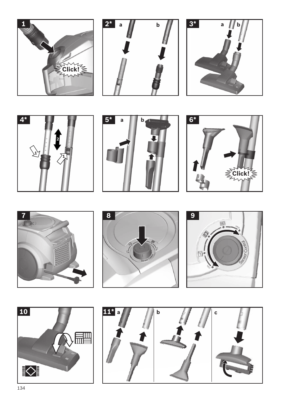 Bosch Runnn Beutelloser Bodenstaubsauger BGS41432 schwarz User Manual | Page 134 / 139