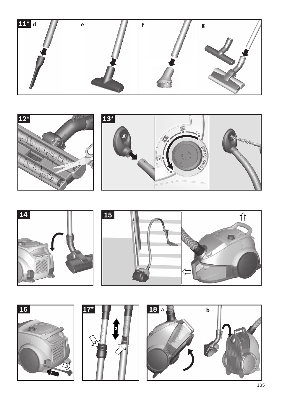 Bosch Runnn Beutelloser Bodenstaubsauger BGS41432 schwarz User Manual | Page 135 / 139