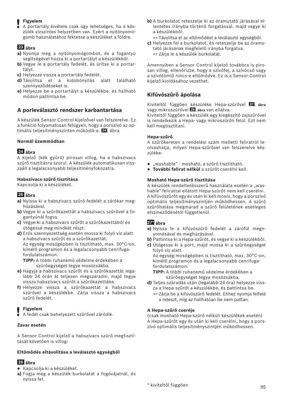 Bosch Runnn Beutelloser Bodenstaubsauger BGS41432 schwarz User Manual | Page 95 / 139