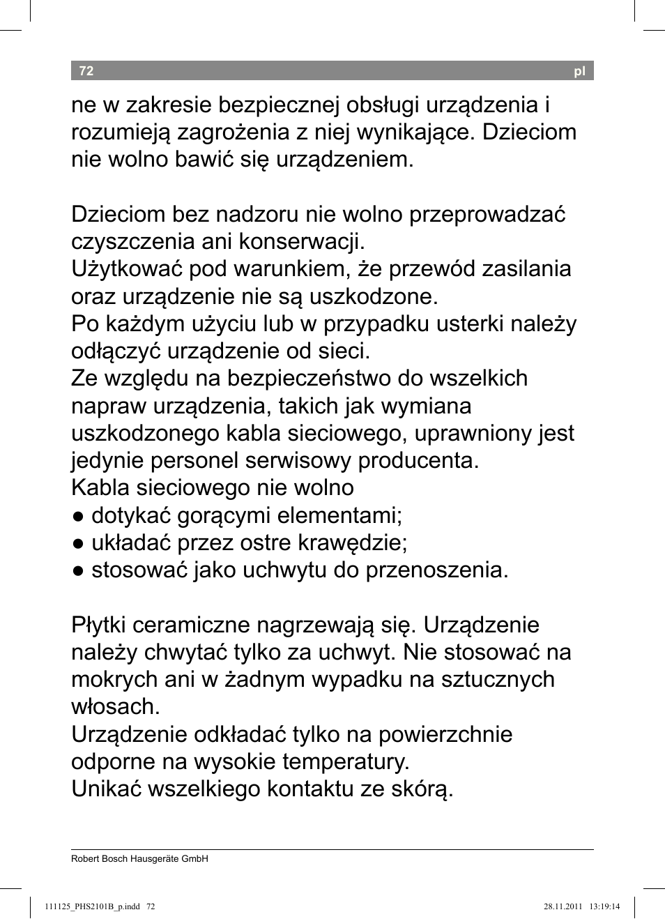 Bosch PHS2101 Haarglätter StarShine StraightStyle User Manual | Page 76 / 108
