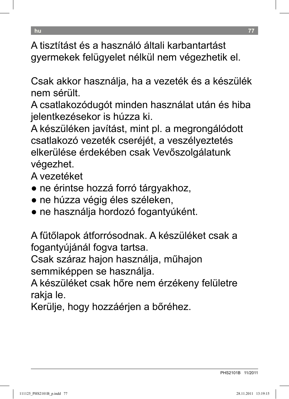 Bosch PHS2101 Haarglätter StarShine StraightStyle User Manual | Page 81 / 108