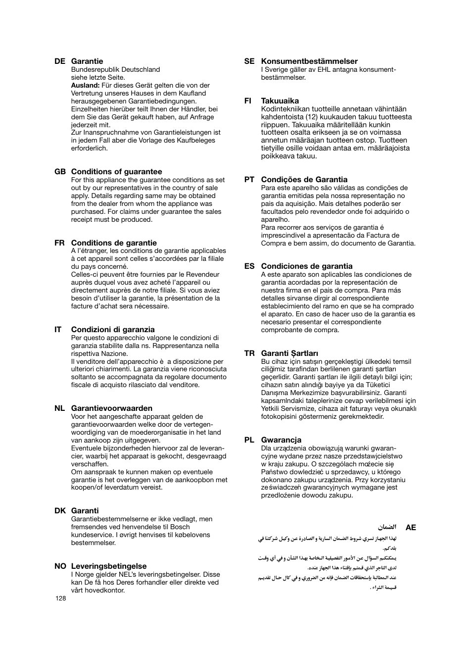 Bosch Bodenstaubsauger BX32131 magic black transluzent schwarz anthrazit BX3 hepa 2100 W User Manual | Page 134 / 143