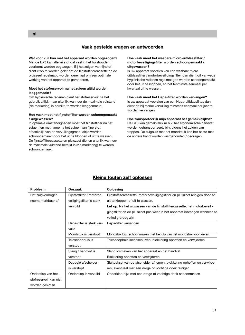 Bosch Bodenstaubsauger BX32131 magic black transluzent schwarz anthrazit BX3 hepa 2100 W User Manual | Page 37 / 143