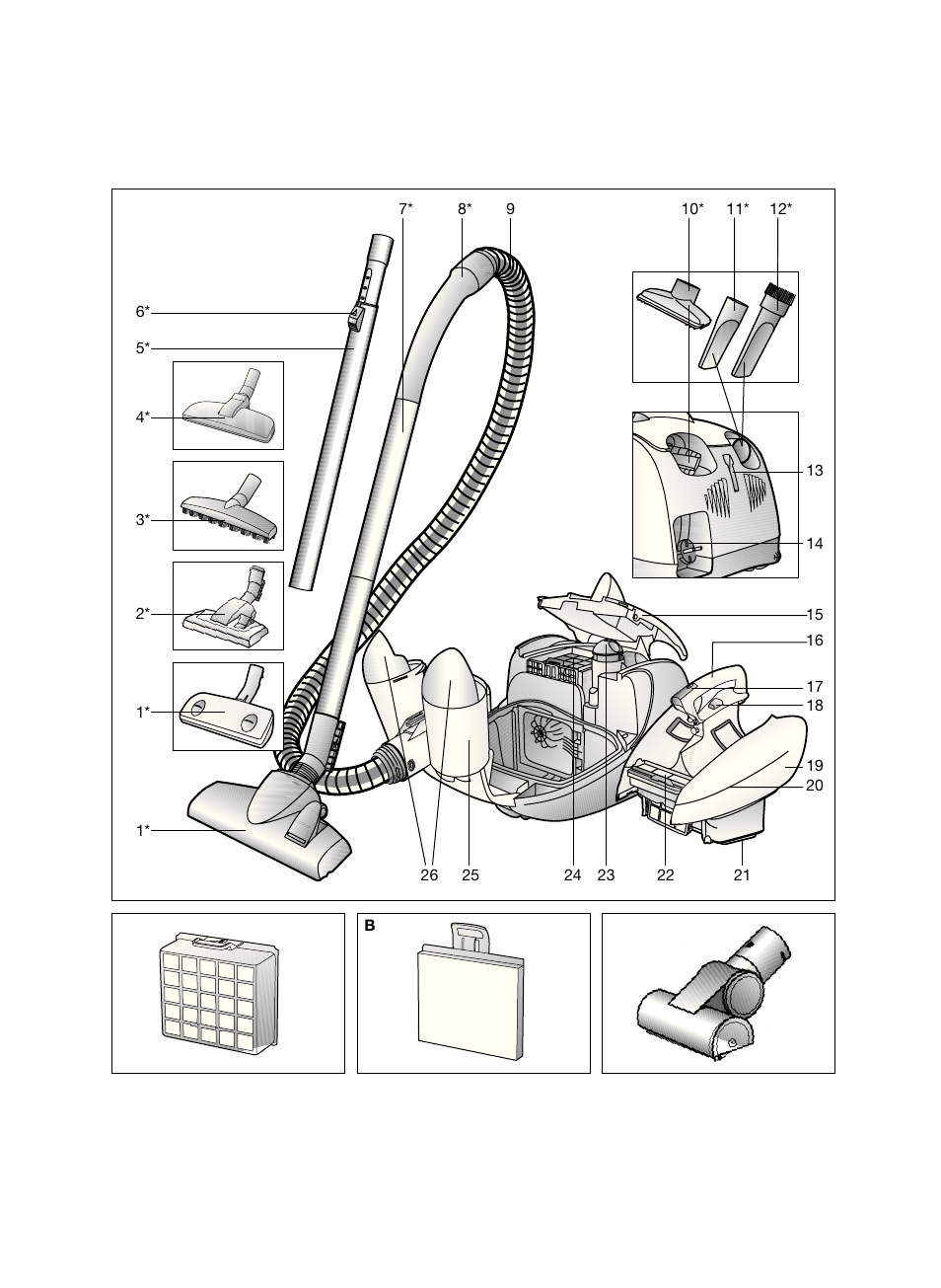 Beschreibung | Bosch Bodenstaubsauger BX32131 magic black transluzent schwarz anthrazit BX3 hepa 2100 W User Manual | Page 6 / 143