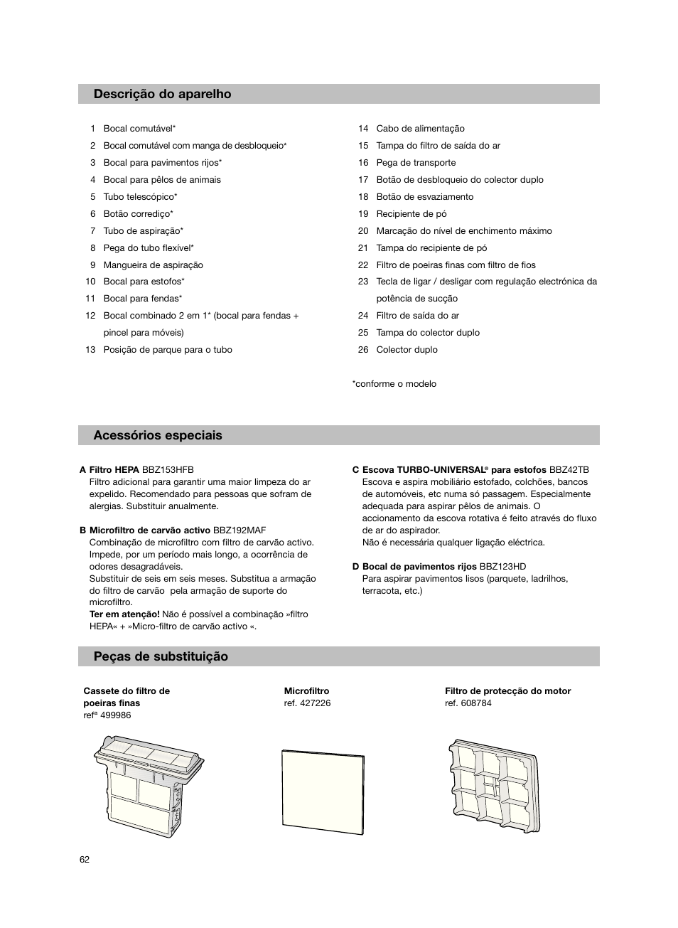 Bosch Bodenstaubsauger BX32131 magic black transluzent schwarz anthrazit BX3 hepa 2100 W User Manual | Page 68 / 143