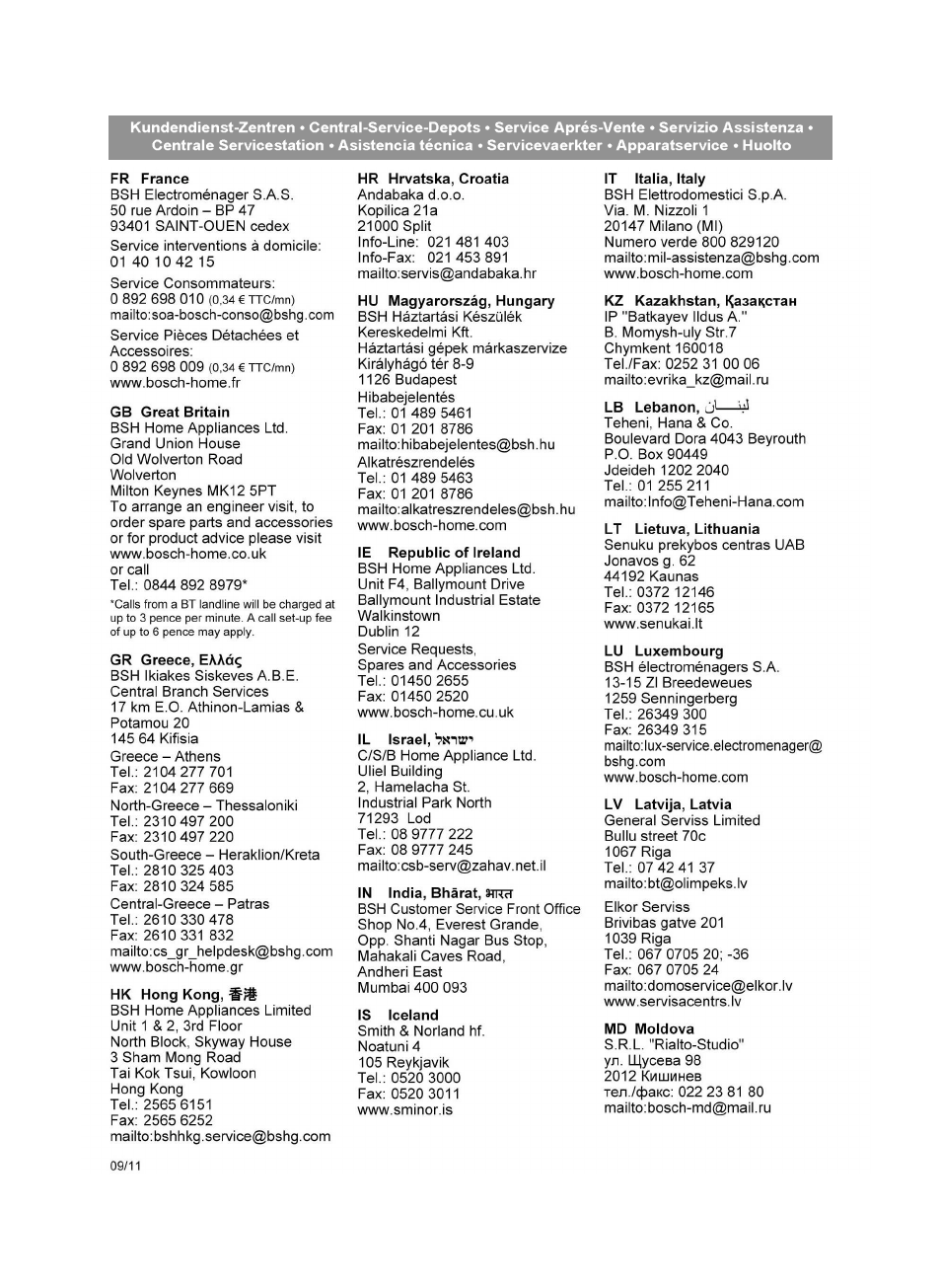 Bosch flexa Handstaubsauger BHS21600 nordkapblau-metallic User Manual | Page 28 / 35