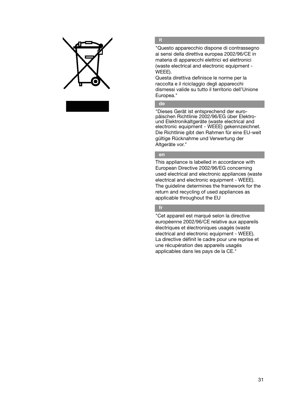 Bosch flexa Handstaubsauger BHS21600 nordkapblau-metallic User Manual | Page 31 / 35