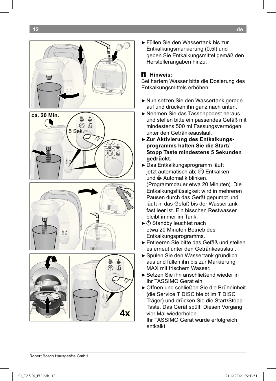 Bosch Multigetränkesystem TAS2002 Glossy Black User Manual | Page 10 / 152