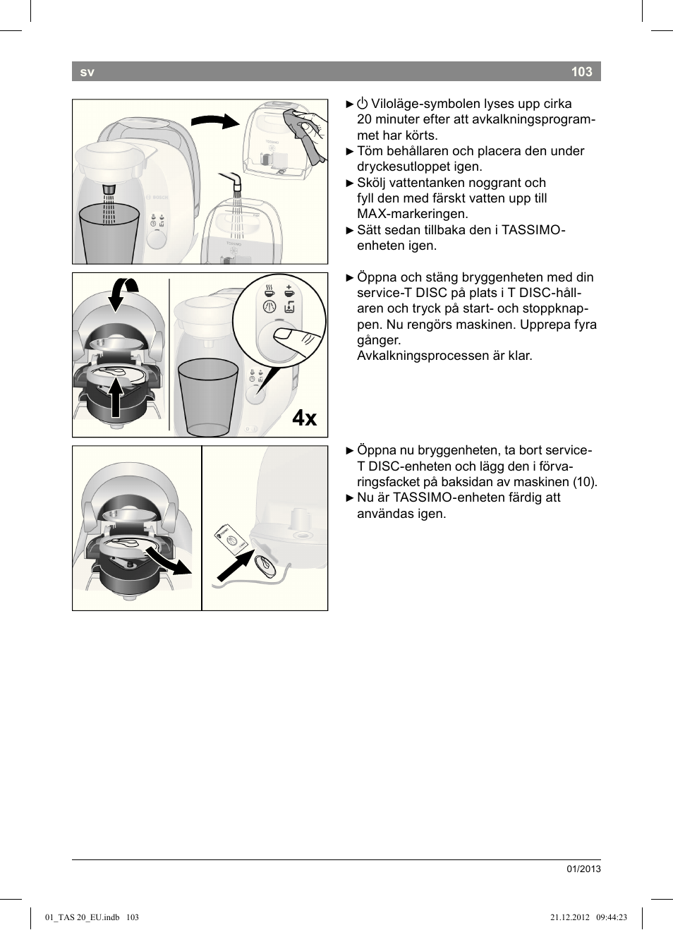 Bosch Multigetränkesystem TAS2002 Glossy Black User Manual | Page 101 / 152