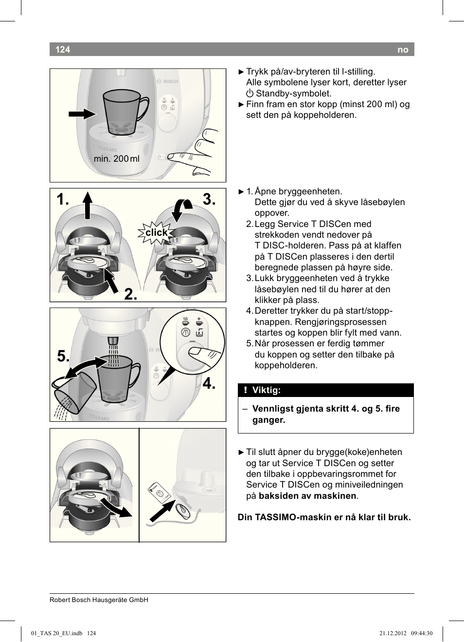 Bosch Multigetränkesystem TAS2002 Glossy Black User Manual | Page 122 / 152