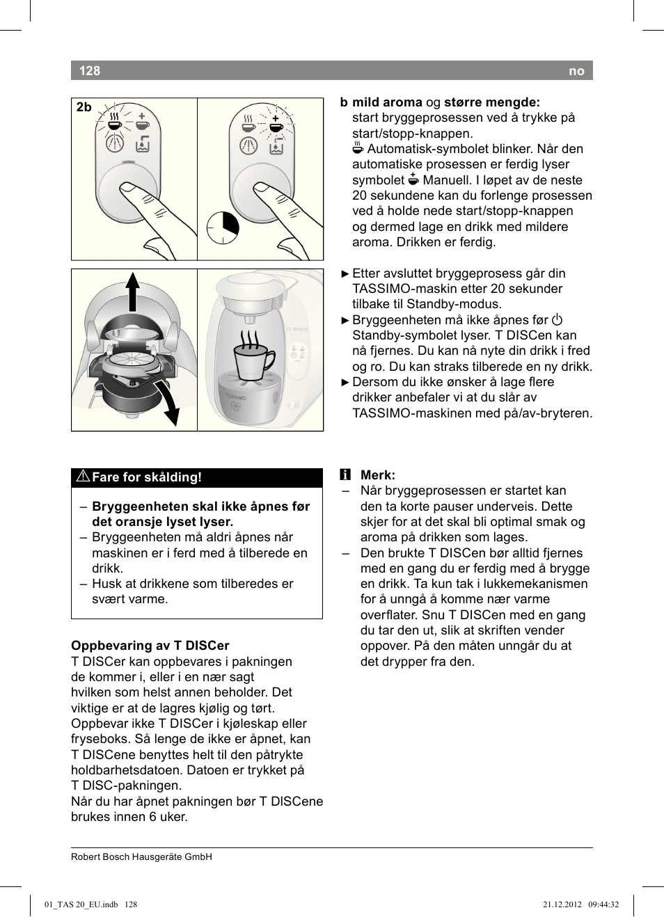 Bosch Multigetränkesystem TAS2002 Glossy Black User Manual | Page 126 / 152