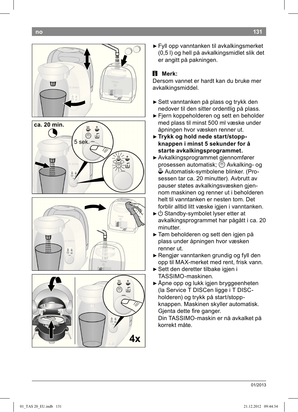 Bosch Multigetränkesystem TAS2002 Glossy Black User Manual | Page 129 / 152