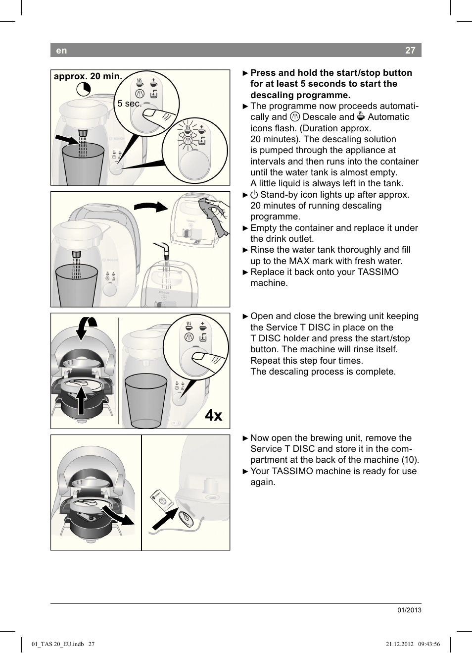 Bosch Multigetränkesystem TAS2002 Glossy Black User Manual | Page 25 / 152