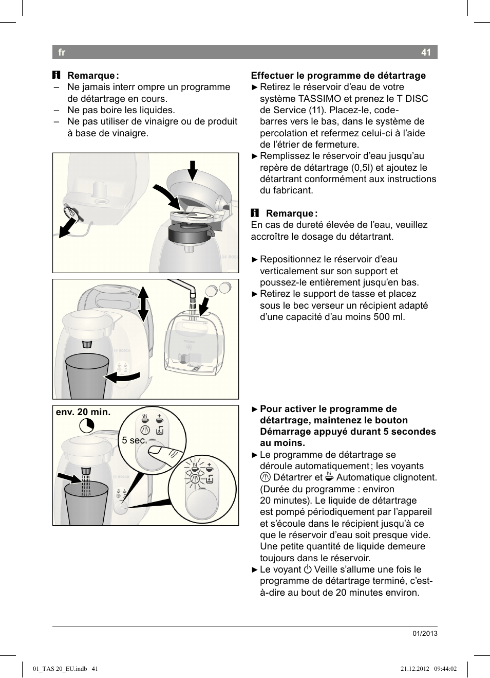 Bosch Multigetränkesystem TAS2002 Glossy Black User Manual | Page 39 / 152