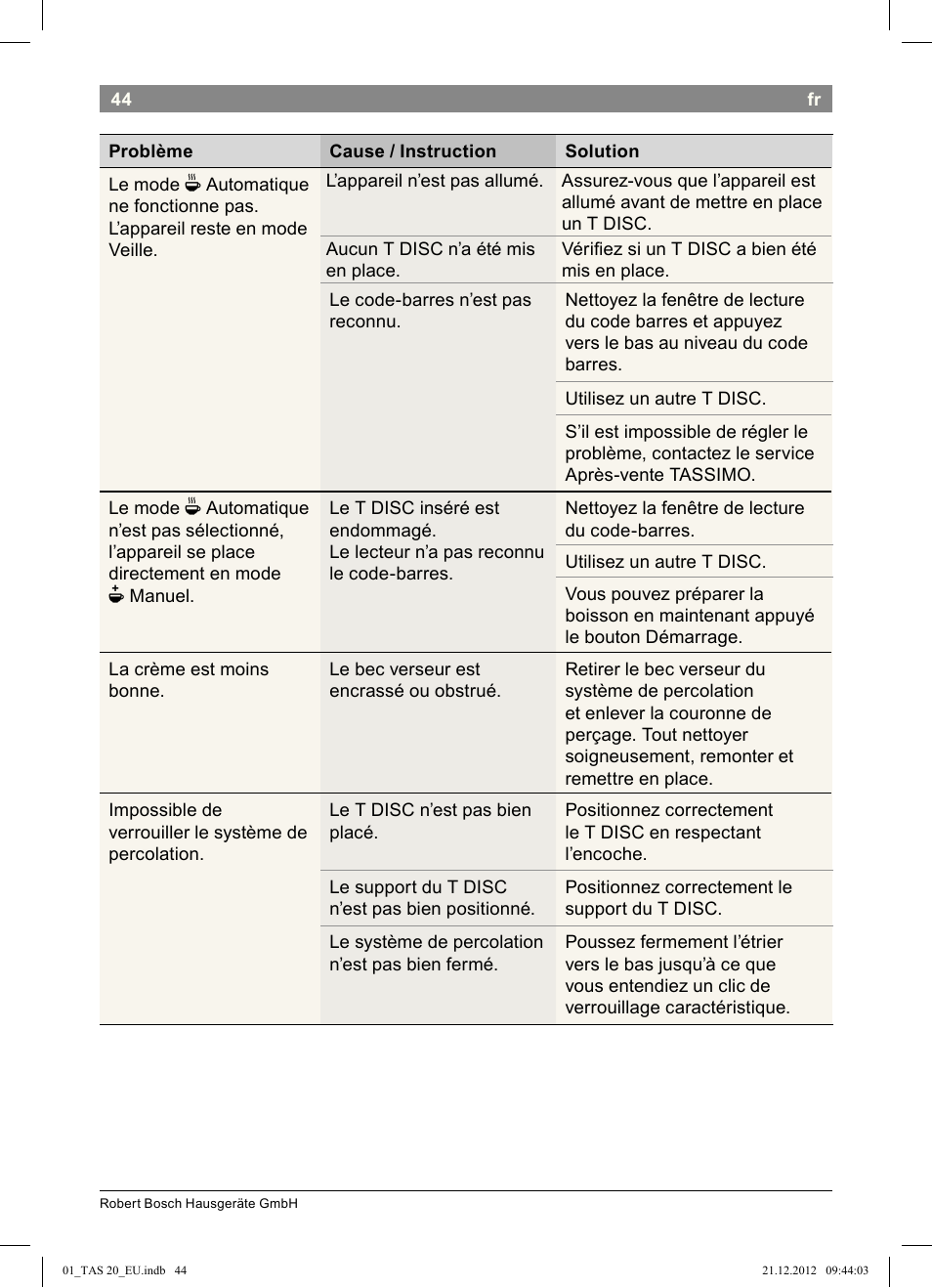 Bosch Multigetränkesystem TAS2002 Glossy Black User Manual | Page 42 / 152