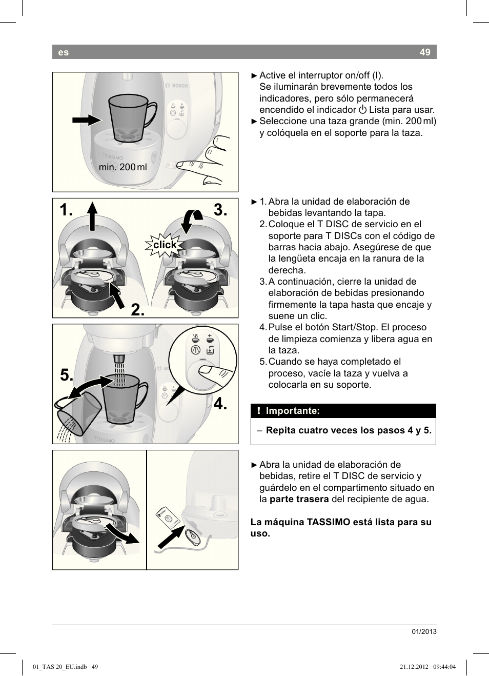 Bosch Multigetränkesystem TAS2002 Glossy Black User Manual | Page 47 / 152