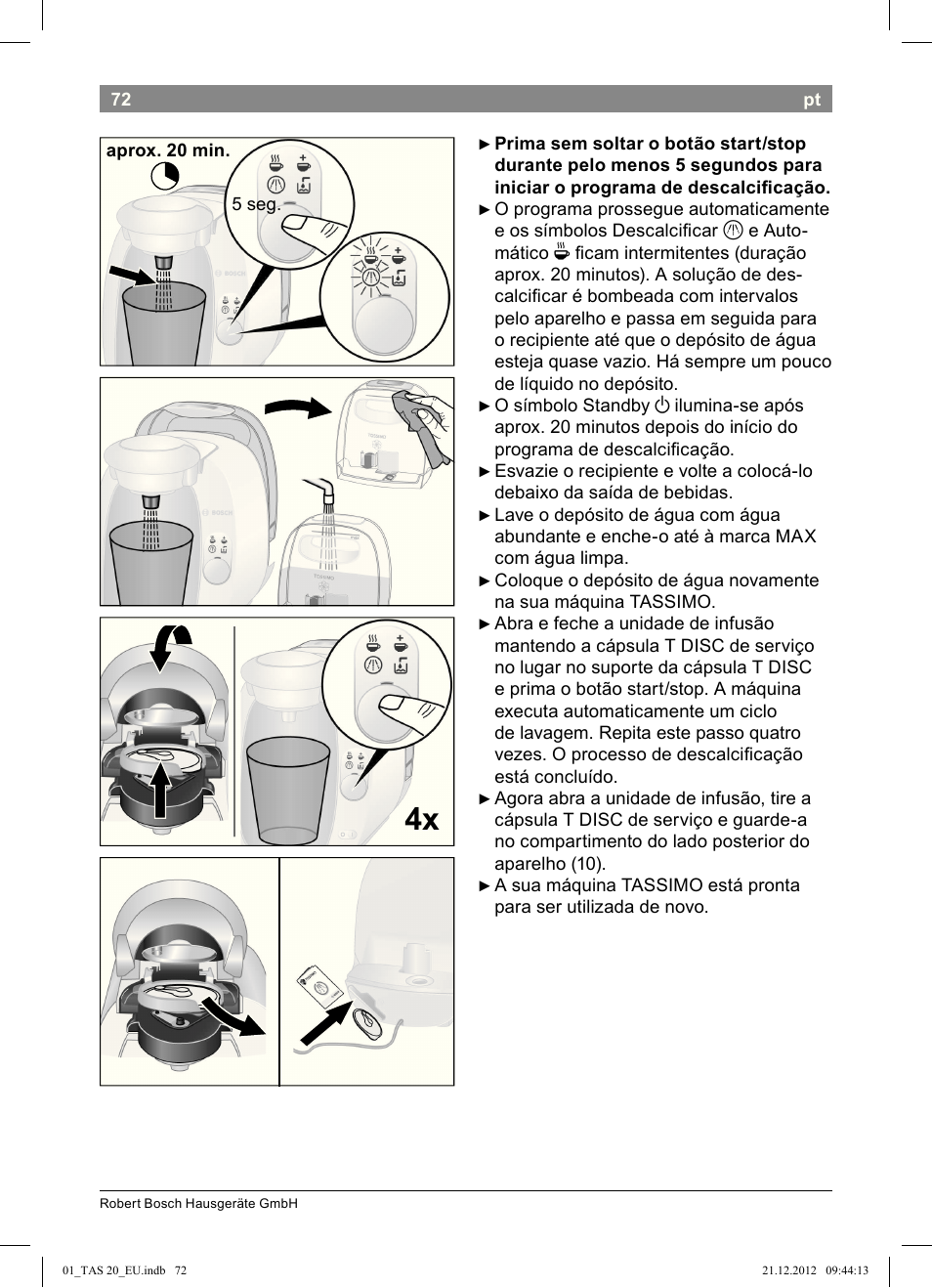 Bosch Multigetränkesystem TAS2002 Glossy Black User Manual | Page 70 / 152