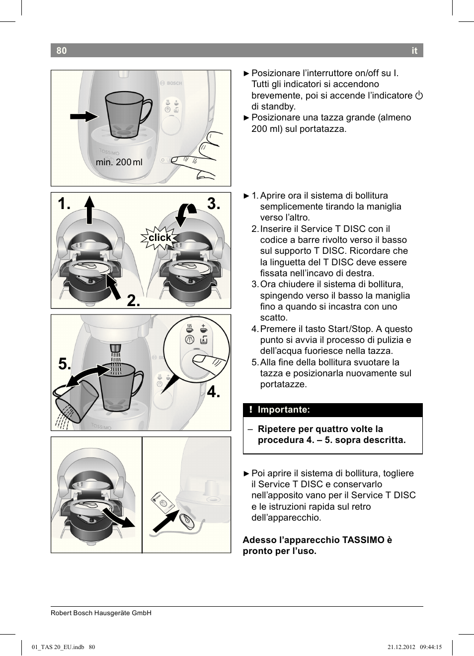 Bosch Multigetränkesystem TAS2002 Glossy Black User Manual | Page 78 / 152