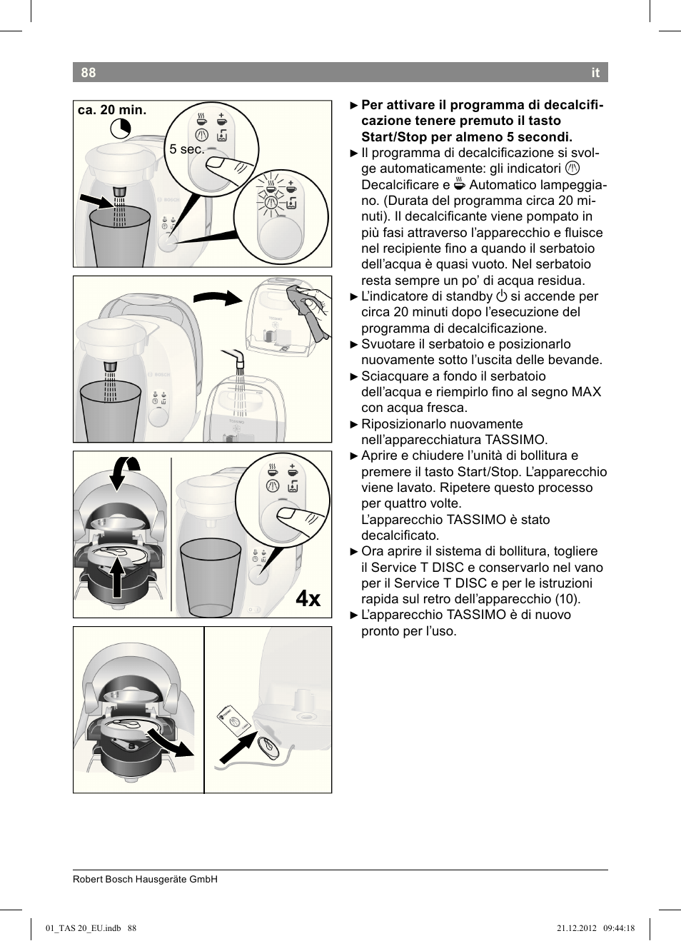 Bosch Multigetränkesystem TAS2002 Glossy Black User Manual | Page 86 / 152