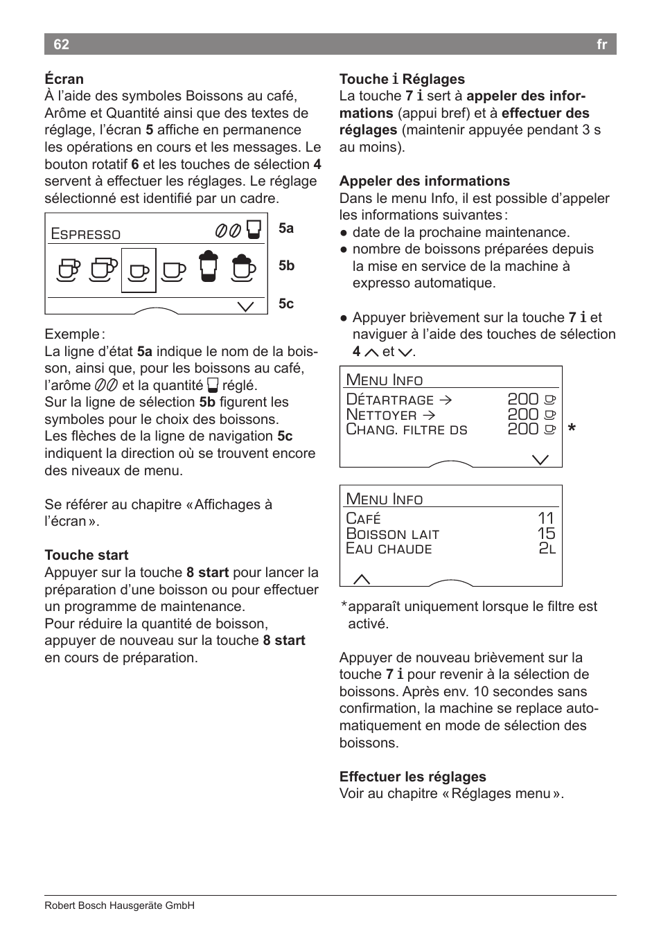 Bosch TES80359DE VeroSelection 300 Kaffeevollautomat Front Edelstahl Gehäuse hochglanz anthrazit User Manual | Page 66 / 120