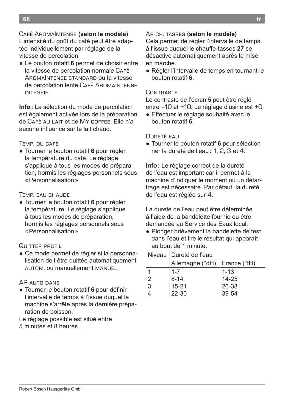 Bosch TES80359DE VeroSelection 300 Kaffeevollautomat Front Edelstahl Gehäuse hochglanz anthrazit User Manual | Page 72 / 120