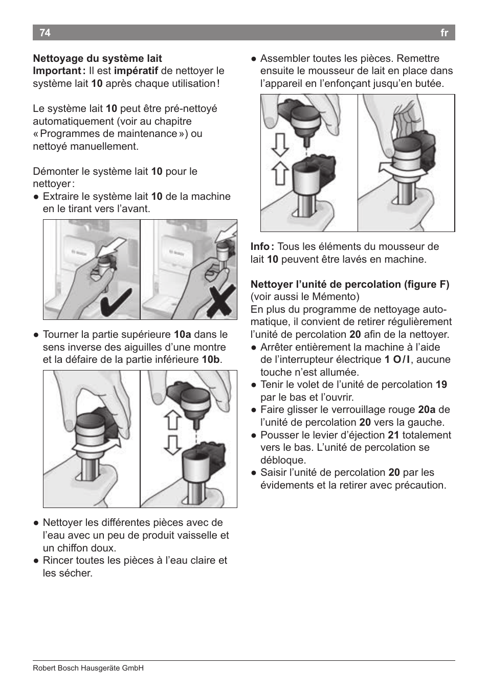 Bosch TES80359DE VeroSelection 300 Kaffeevollautomat Front Edelstahl Gehäuse hochglanz anthrazit User Manual | Page 78 / 120