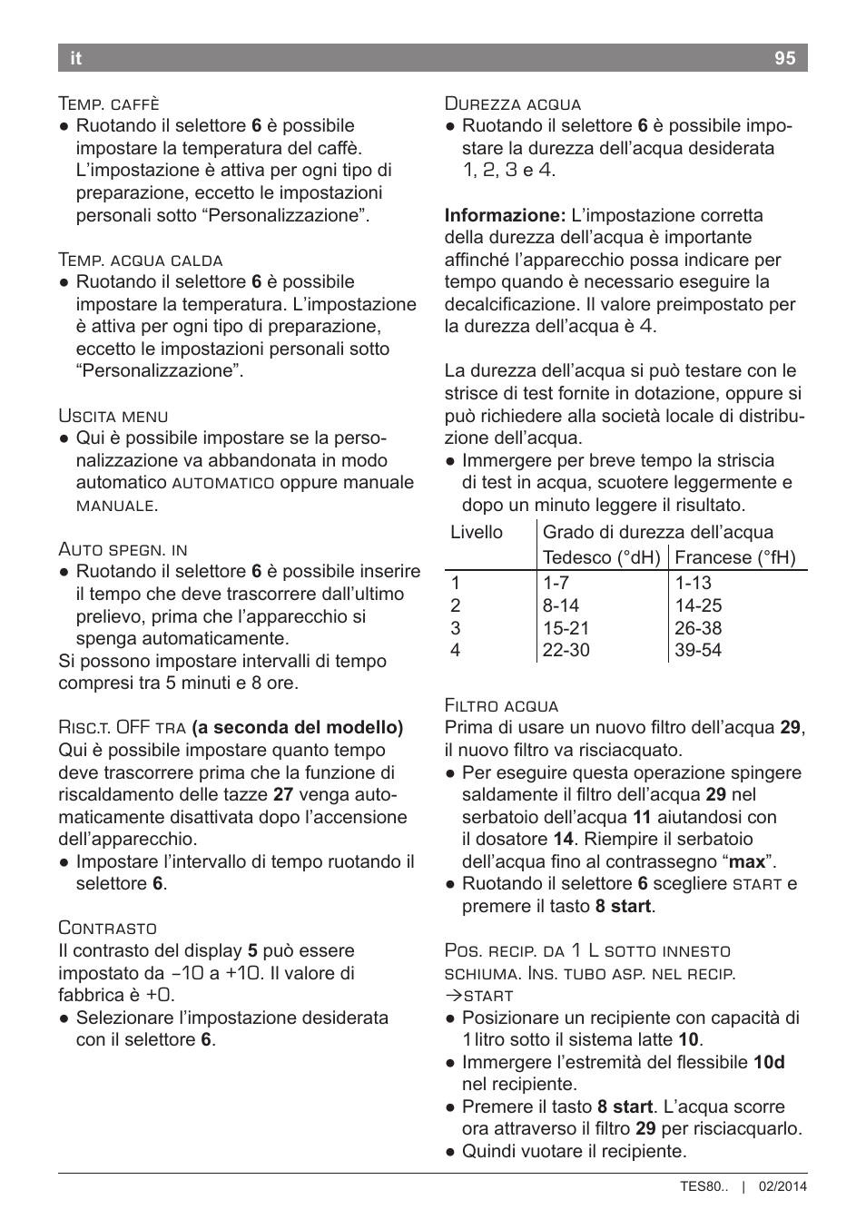 Bosch TES80359DE VeroSelection 300 Kaffeevollautomat Front Edelstahl Gehäuse hochglanz anthrazit User Manual | Page 99 / 120