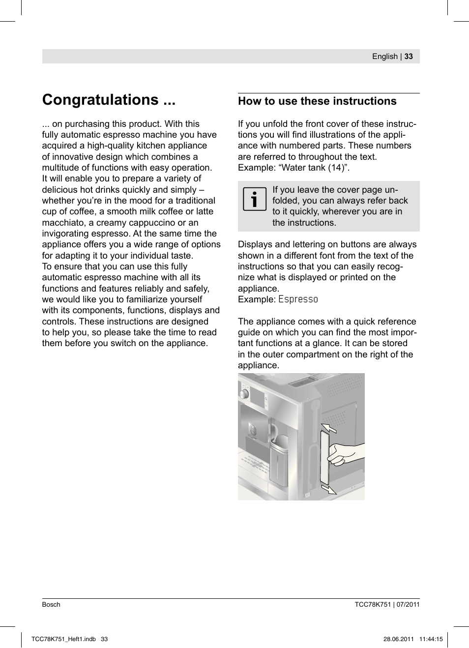 How to use these instructions | Bosch TCC78K751 Edelstahl Kaffeevollautomat User Manual | Page 31 / 90