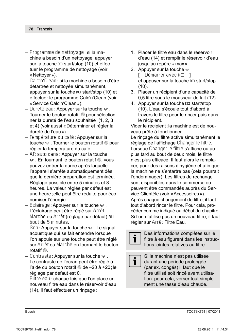 Bosch TCC78K751 Edelstahl Kaffeevollautomat User Manual | Page 76 / 90