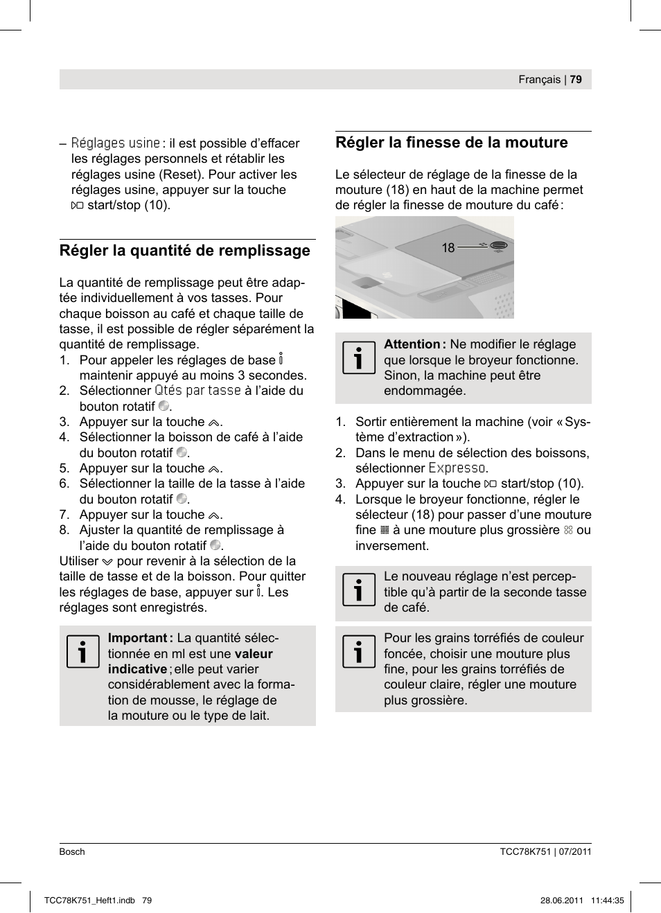 Bosch TCC78K751 Edelstahl Kaffeevollautomat User Manual | Page 77 / 90