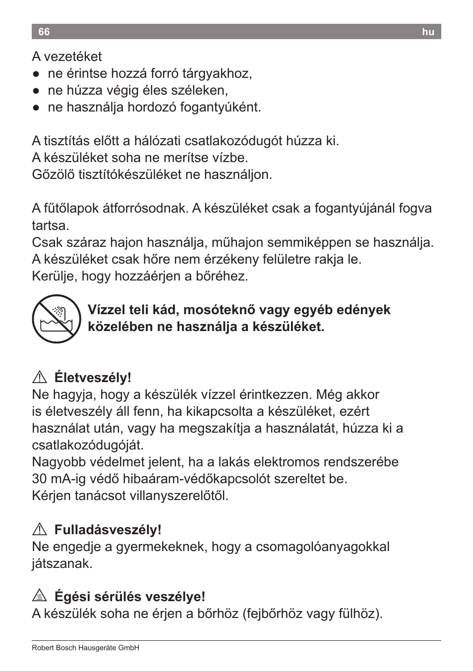 Bosch PHS5263 Haarglätter BrilliantCare Quattro-Ion User Manual | Page 68 / 90