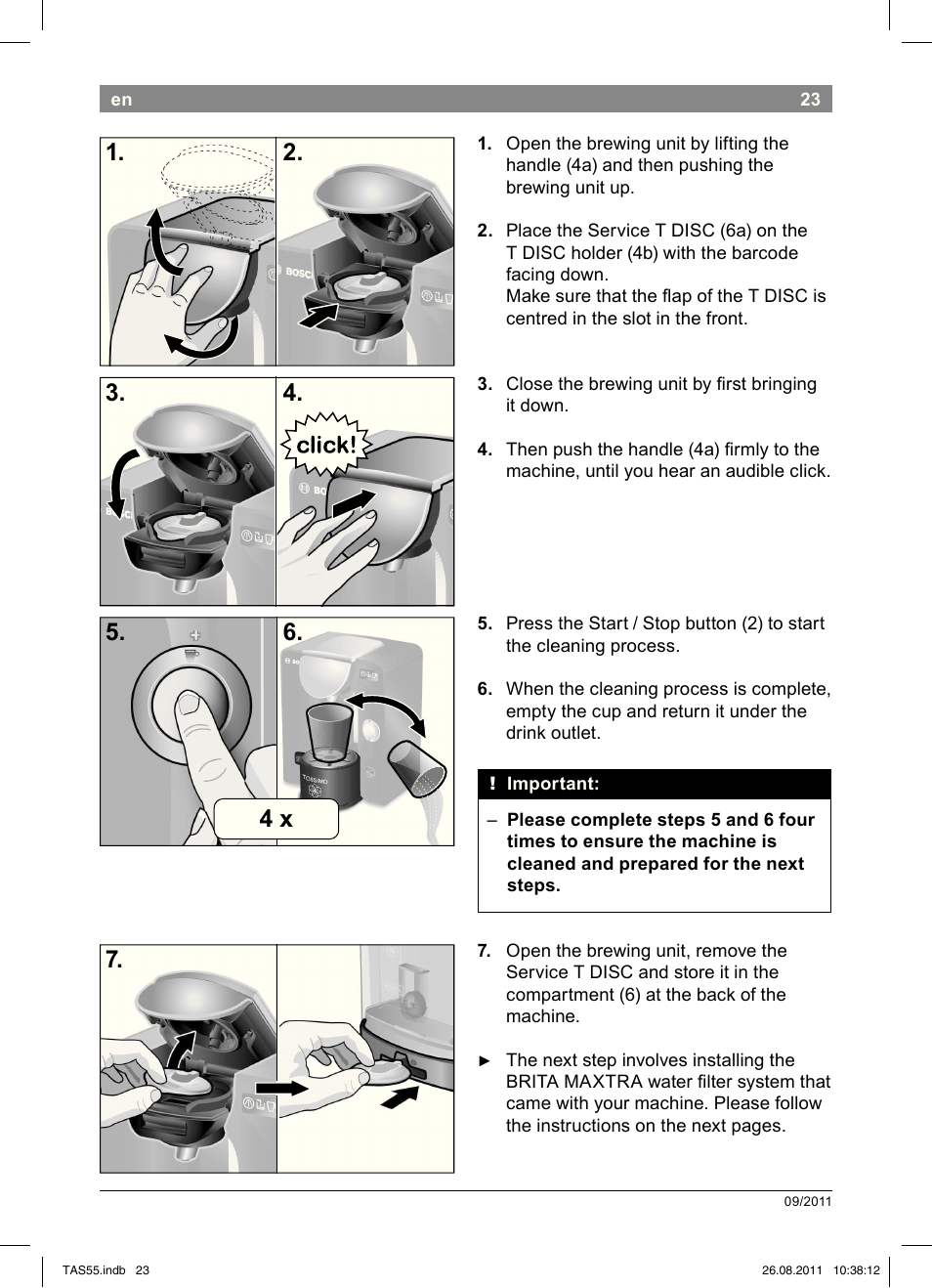 Bosch TASSIMO Multi-Getränke-Automat T55 TAS5542 opal black schwarz User Manual | Page 25 / 190