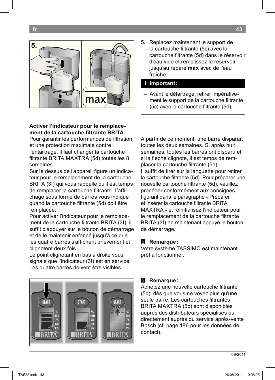 Bosch TASSIMO Multi-Getränke-Automat T55 TAS5542 opal black schwarz User Manual | Page 45 / 190