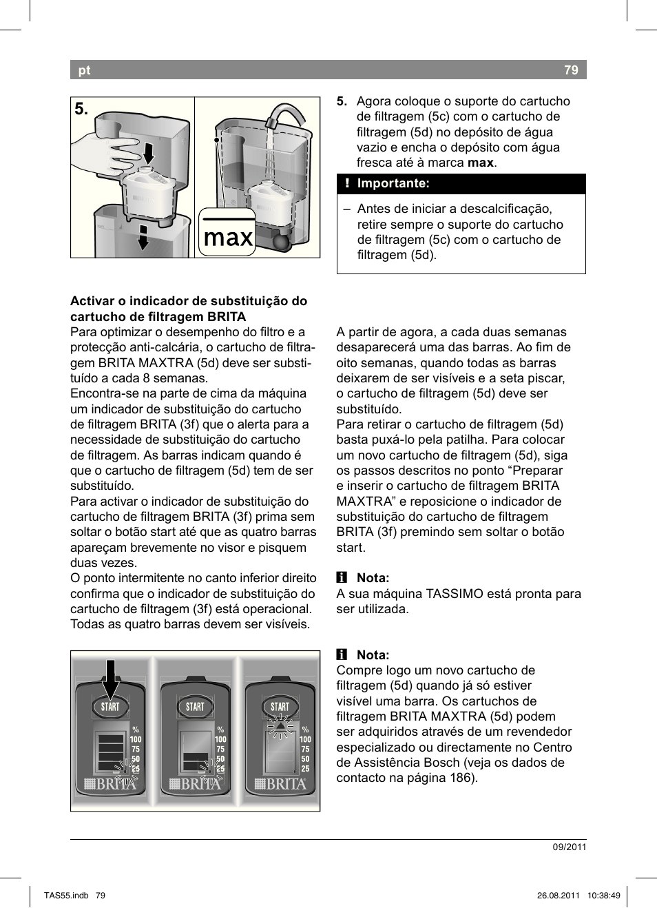 Bosch TASSIMO Multi-Getränke-Automat T55 TAS5542 opal black schwarz User Manual | Page 81 / 190
