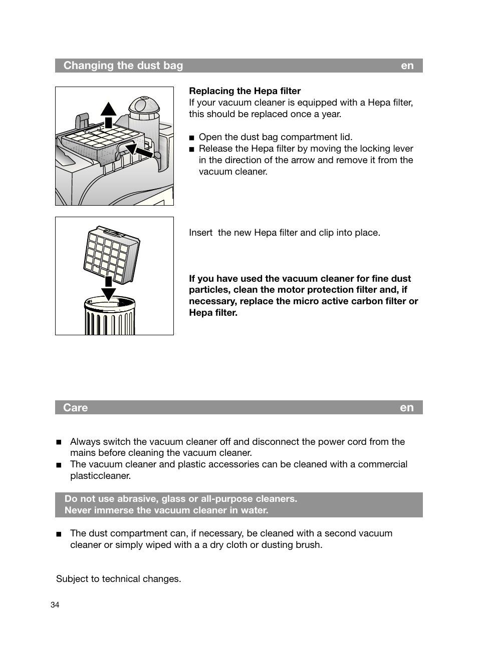 Bosch Bodenstaubsauger Beutel BSG61666 nordkapblau-metallic Bosch logo compressor technology hepa User Manual | Page 34 / 100