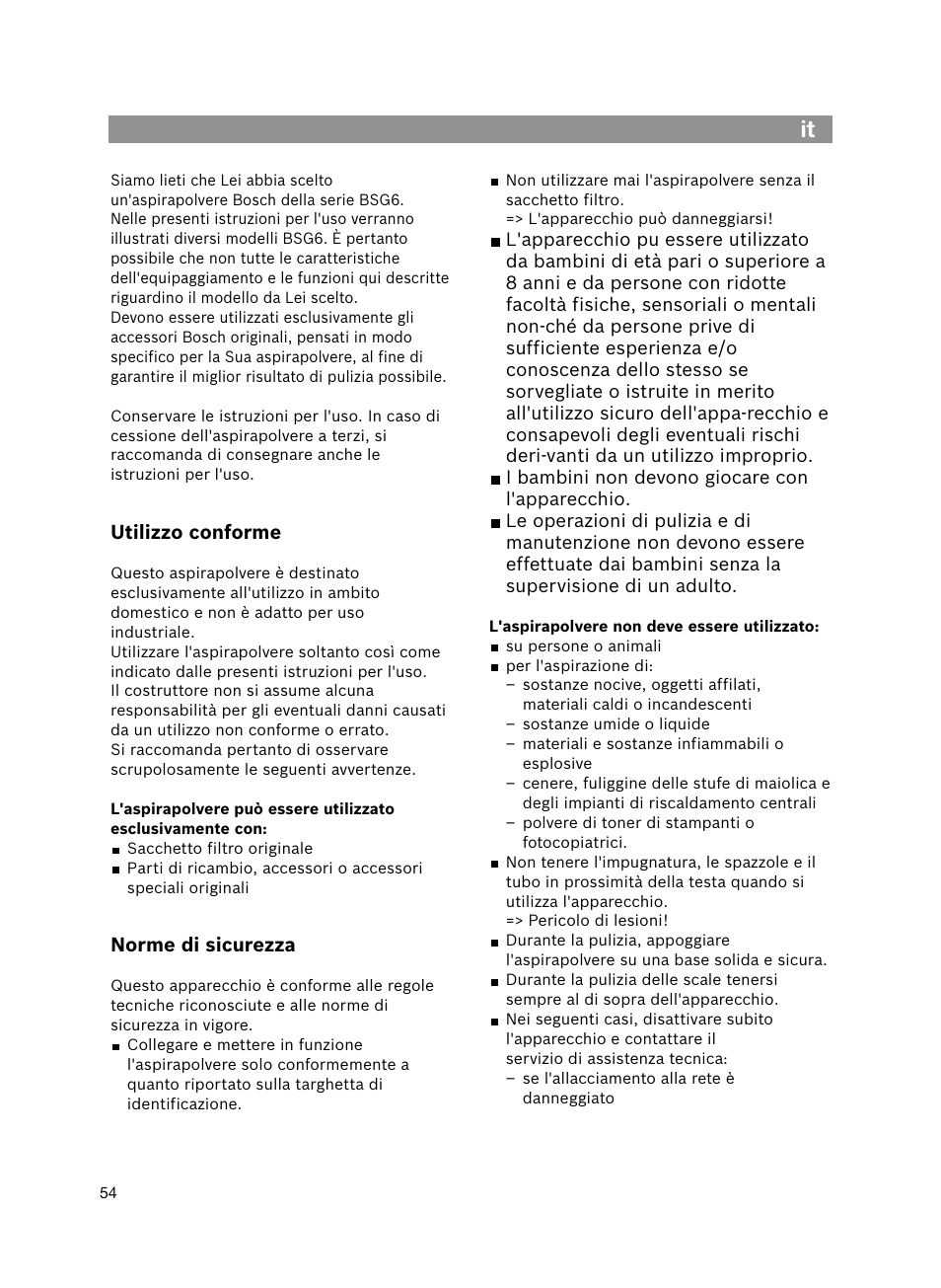 Bosch Bodenstaubsauger Beutel BSG61666 nordkapblau-metallic Bosch logo compressor technology hepa User Manual | Page 54 / 100