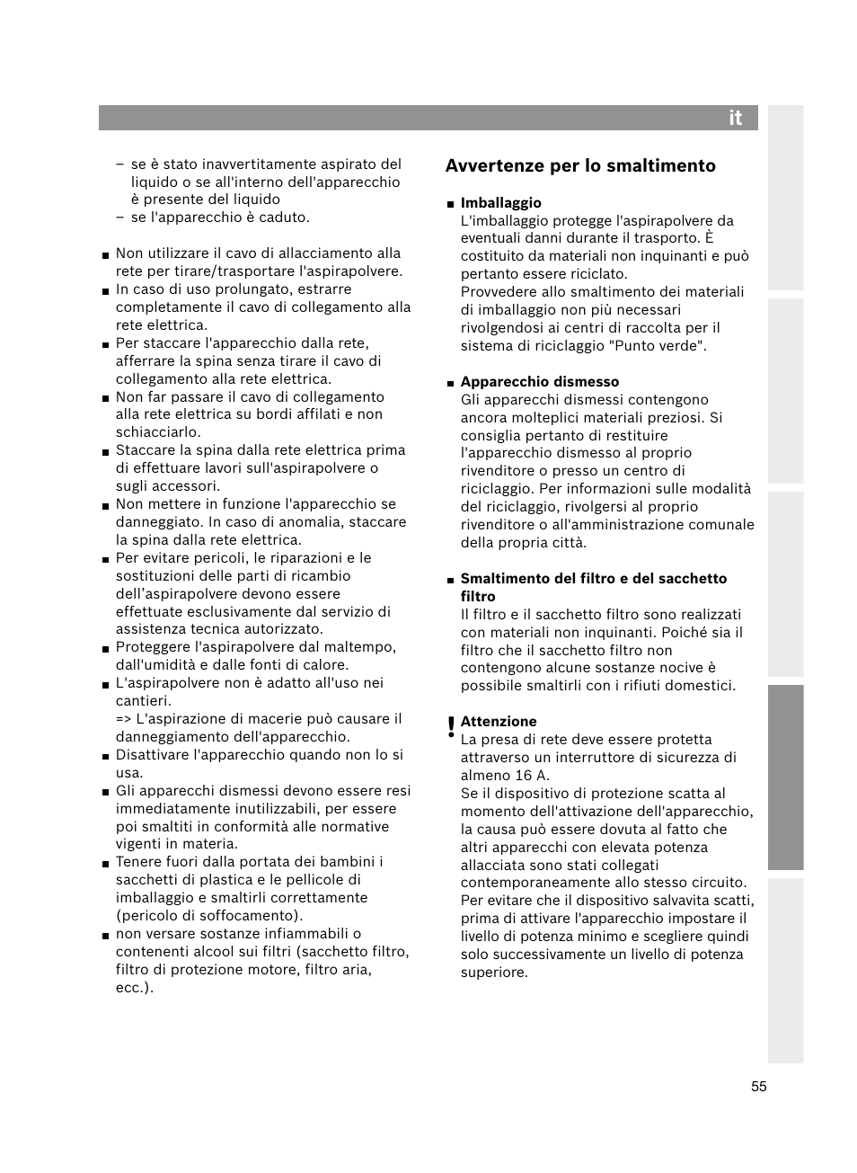 Bosch Bodenstaubsauger Beutel BSG61666 nordkapblau-metallic Bosch logo compressor technology hepa User Manual | Page 55 / 100