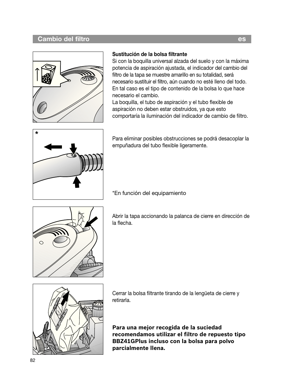 Bosch Bodenstaubsauger Beutel BSG61666 nordkapblau-metallic Bosch logo compressor technology hepa User Manual | Page 82 / 100