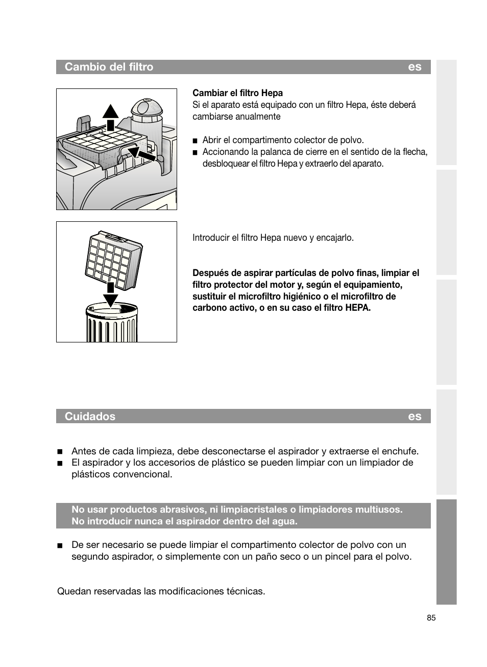 Bosch Bodenstaubsauger Beutel BSG61666 nordkapblau-metallic Bosch logo compressor technology hepa User Manual | Page 85 / 100