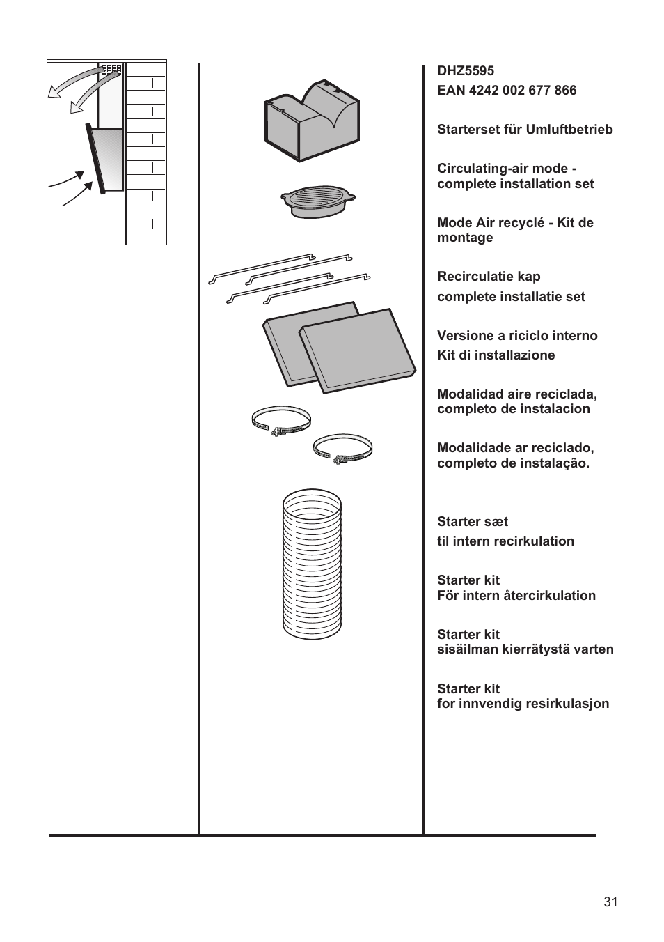 Bosch DWK09M720 Polar Weiß Wandesse 90 cm Schräg-Essen-Design User Manual | Page 31 / 32