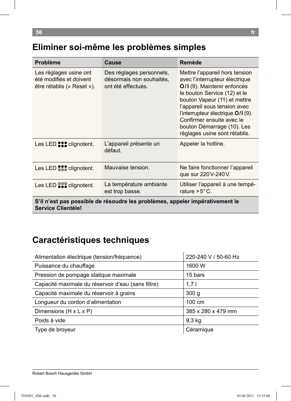 Bosch TES50159DE VeroCafe Kaffeevollautomat schwarz User Manual | Page 56 / 78