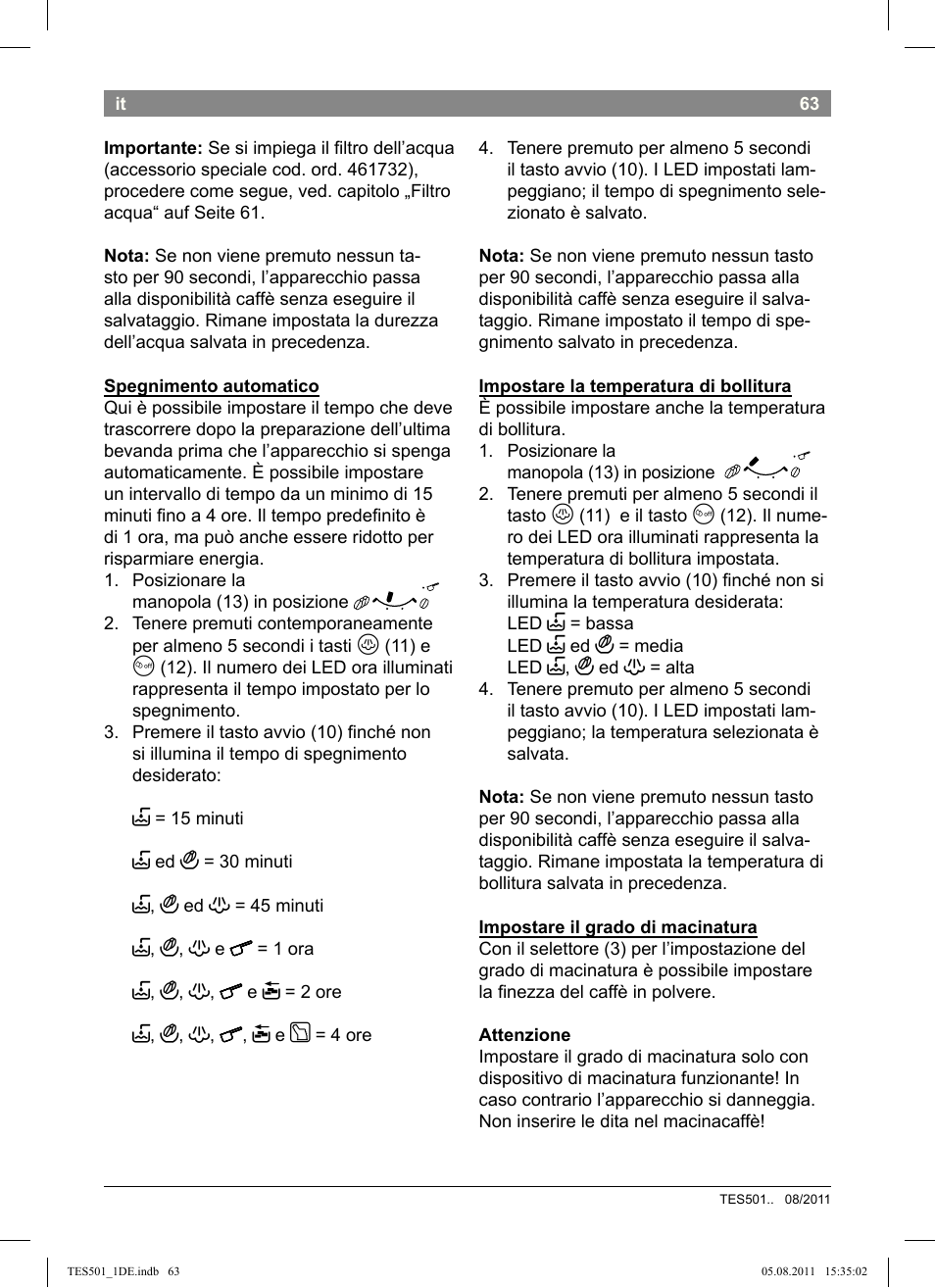 Bosch TES50159DE VeroCafe Kaffeevollautomat schwarz User Manual | Page 63 / 78