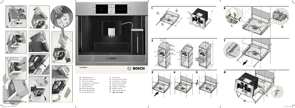 Bosch TCC78K751 Edelstahl Kaffeevollautomat User Manual | 18 pages