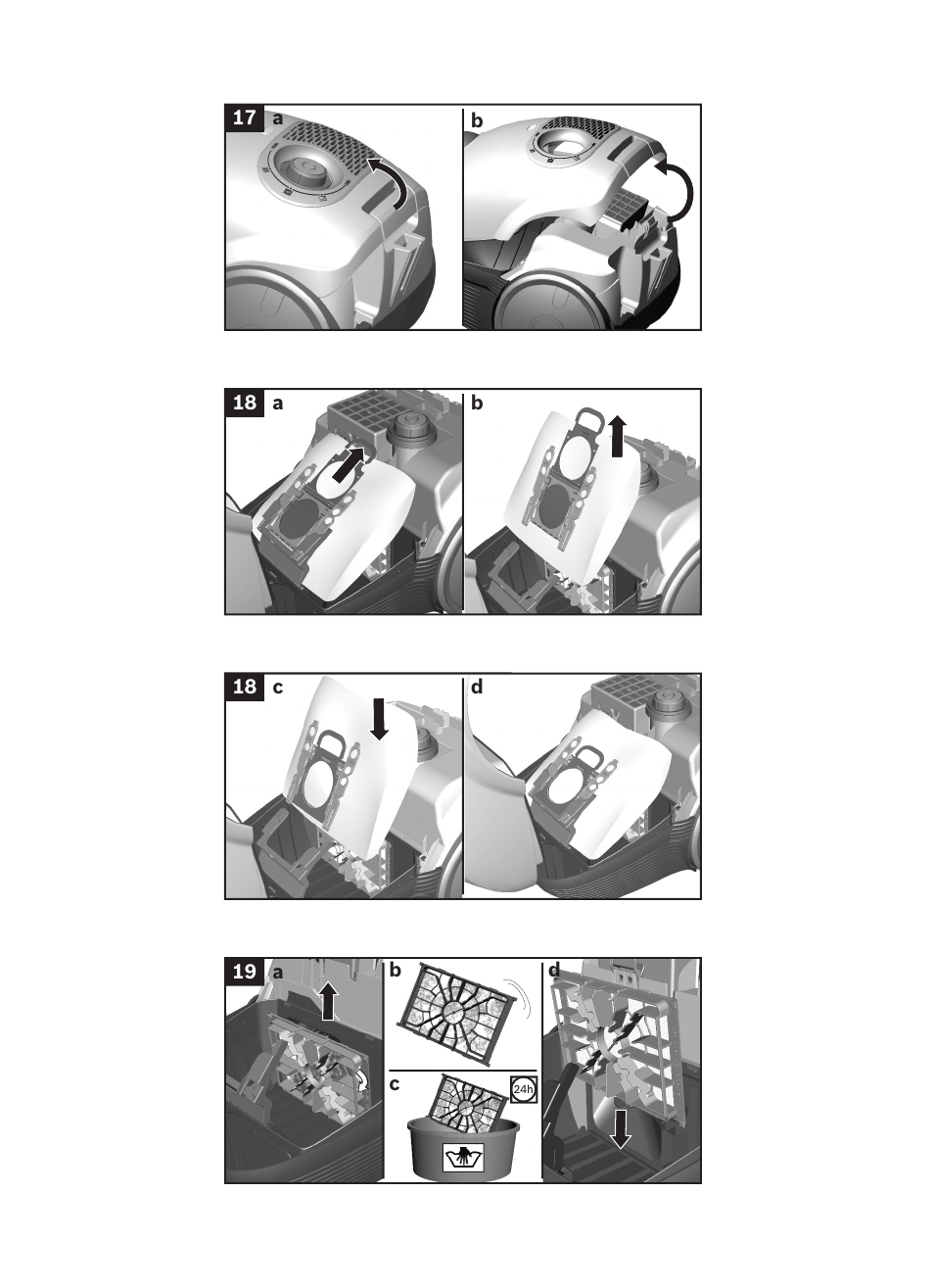 Bosch MoveOn Bodenstaubsauger mit Staubbeutel BGL35MOVE2 flaming red User Manual | Page 108 / 110