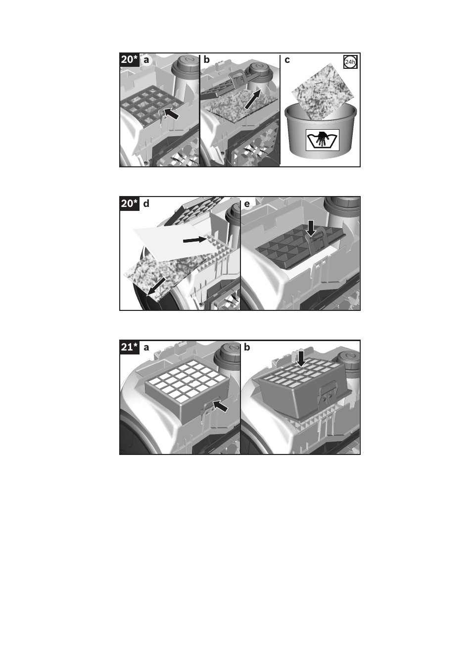 Bosch MoveOn Bodenstaubsauger mit Staubbeutel BGL35MOVE2 flaming red User Manual | Page 109 / 110