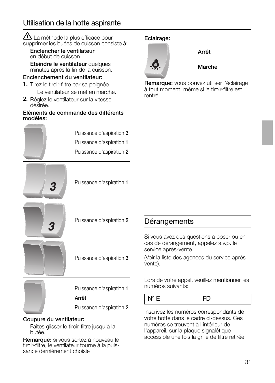 Bosch DHI645H grau-metallic Flachschirmhaube 60 cm User Manual | Page 31 / 68