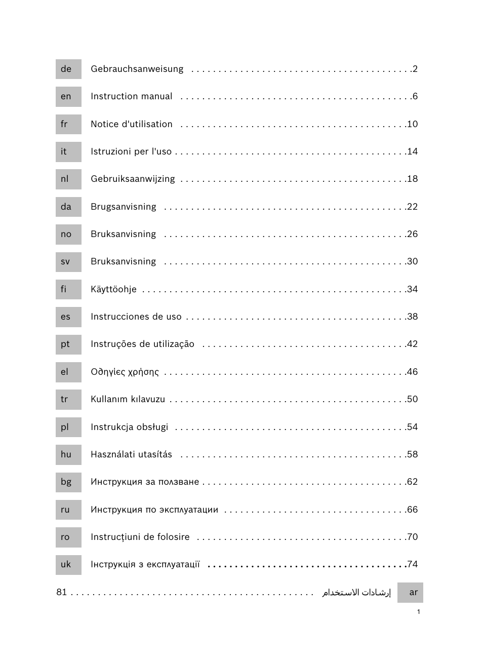 Bosch 14.4V WetDry Akkusauger mit Tisch-Wandhalter BKS4043 silber User Manual | Page 3 / 98