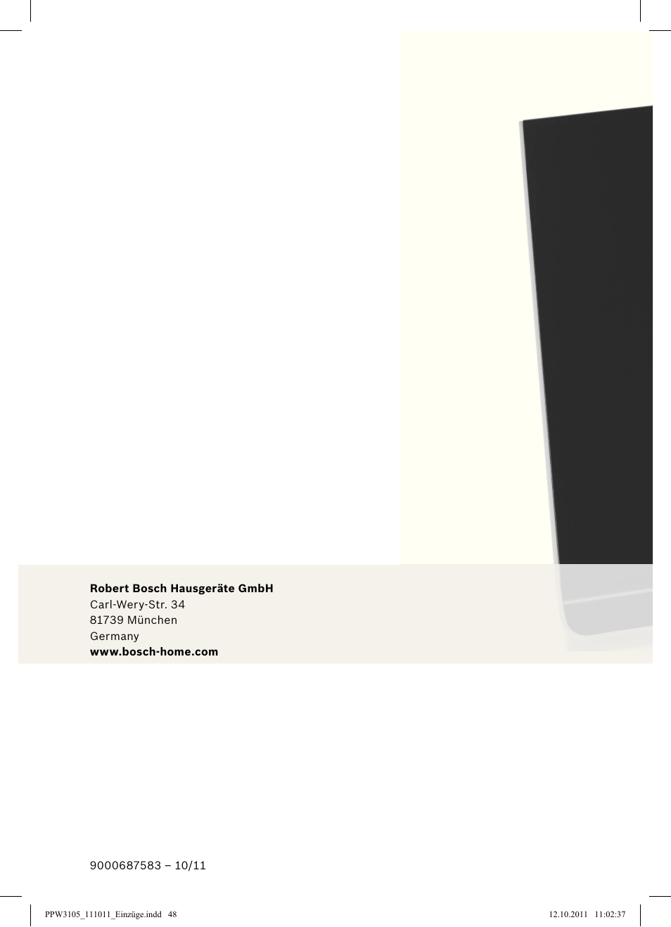 Bosch PPW3105 Personenwaage elektronisch AxxenceEasy User Manual | Page 50 / 50